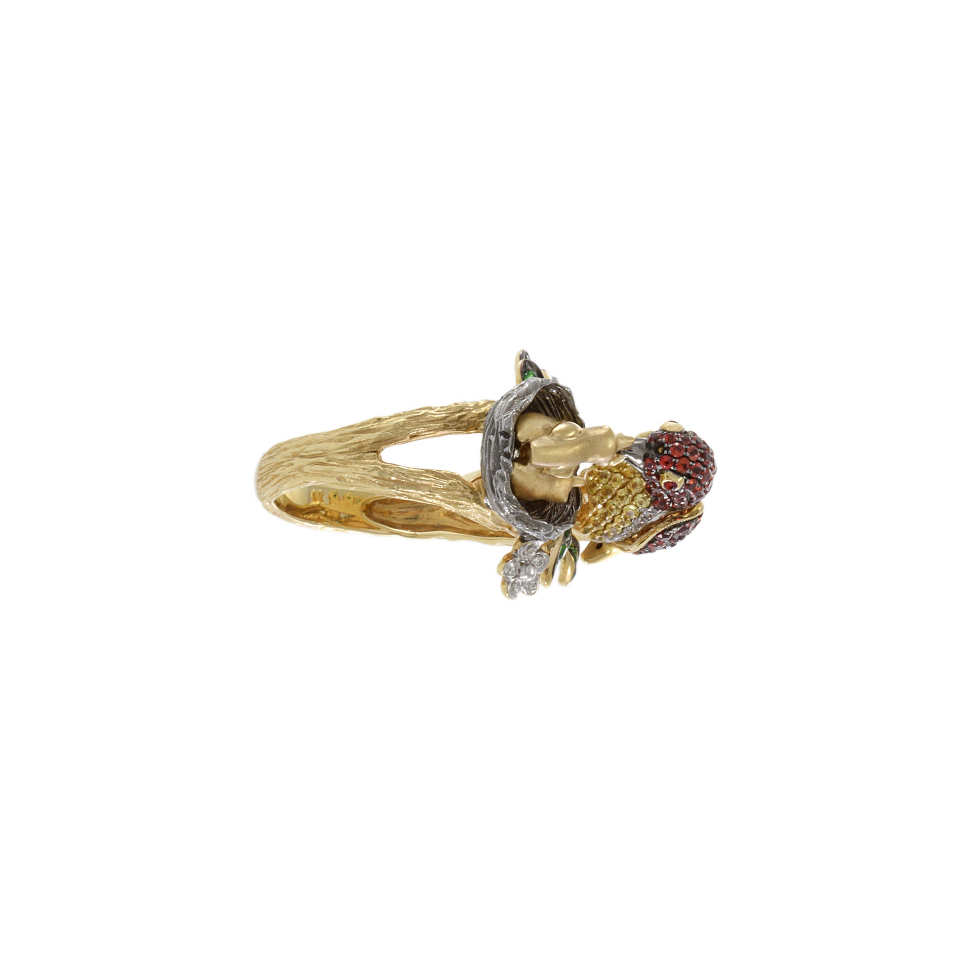 Estate 18KT Yellow Gold Parrot Ring