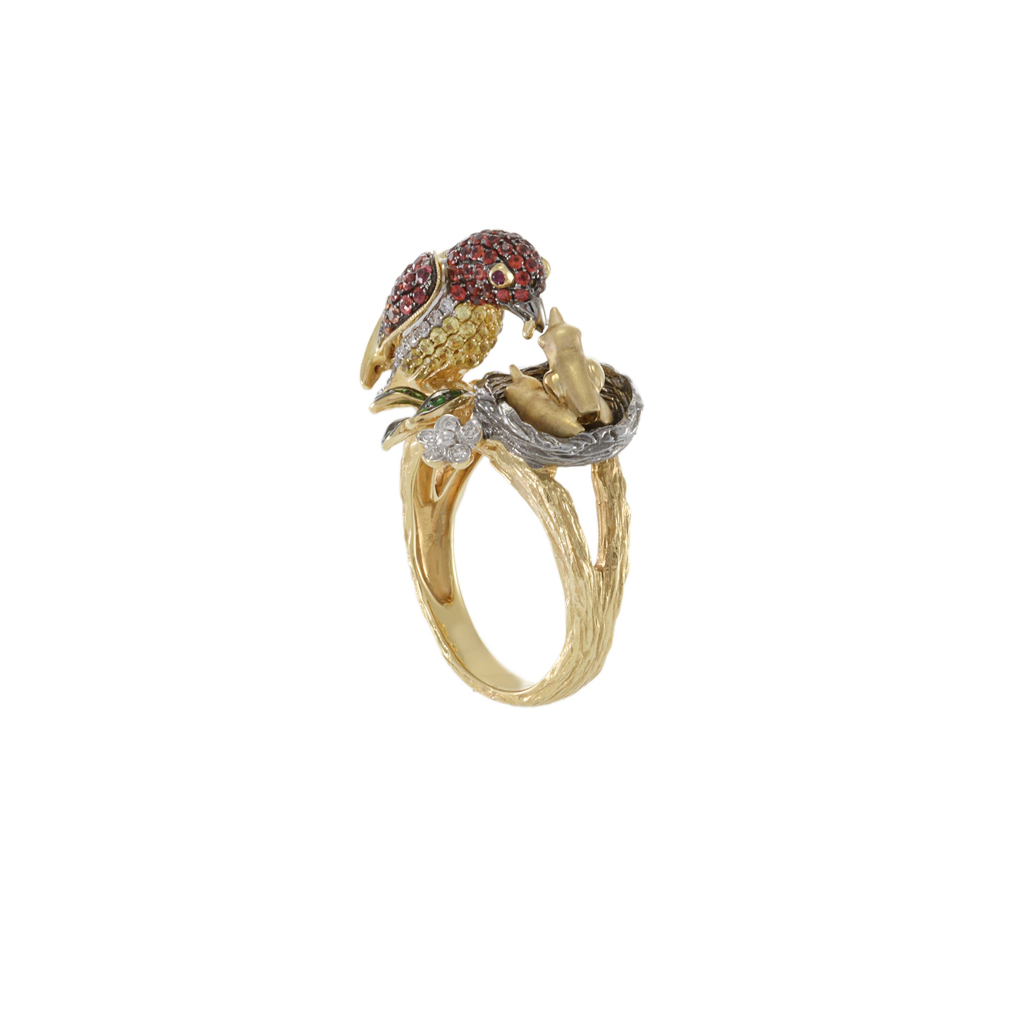 Estate 18KT Yellow Gold Parrot Ring