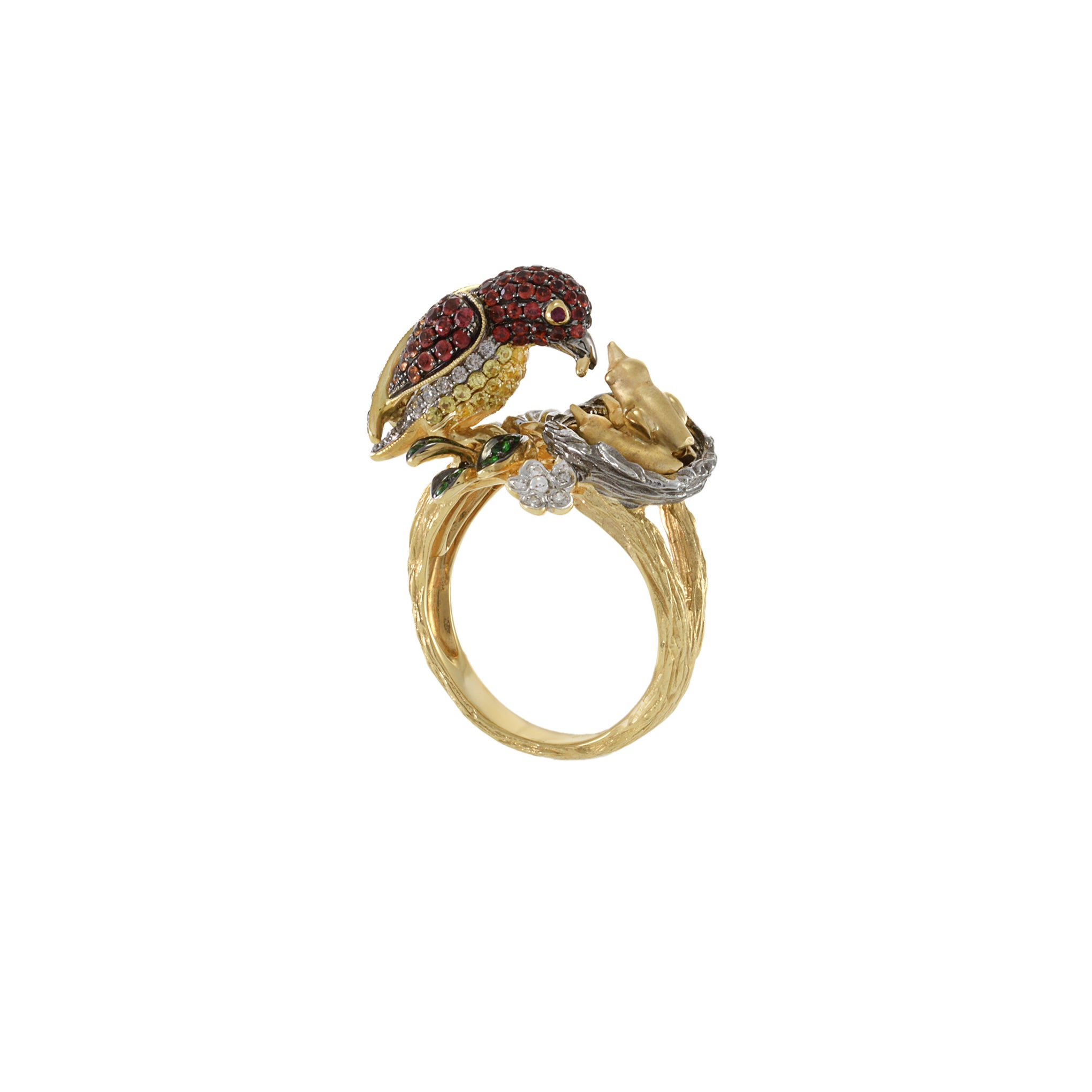 Estate 18KT Yellow Gold Parrot Ring