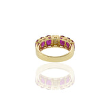 18KT Yellow Gold Ruby And Diamond Ring