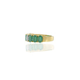 18KT Yellow Gold Emerald And Diamond Ring