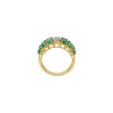 18KT Yellow Gold Emerald And Diamond Ring