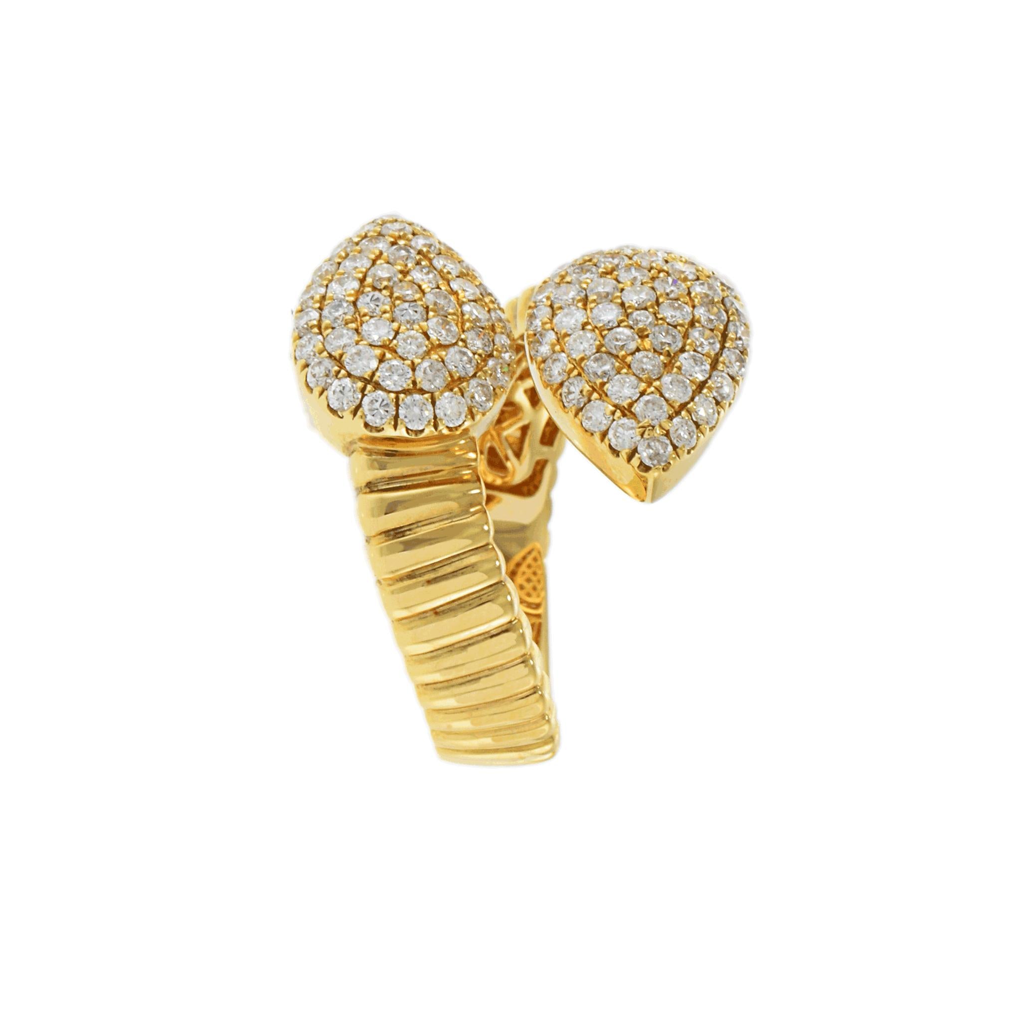 18KT Yellow Gold and Diamond Wrap Ring