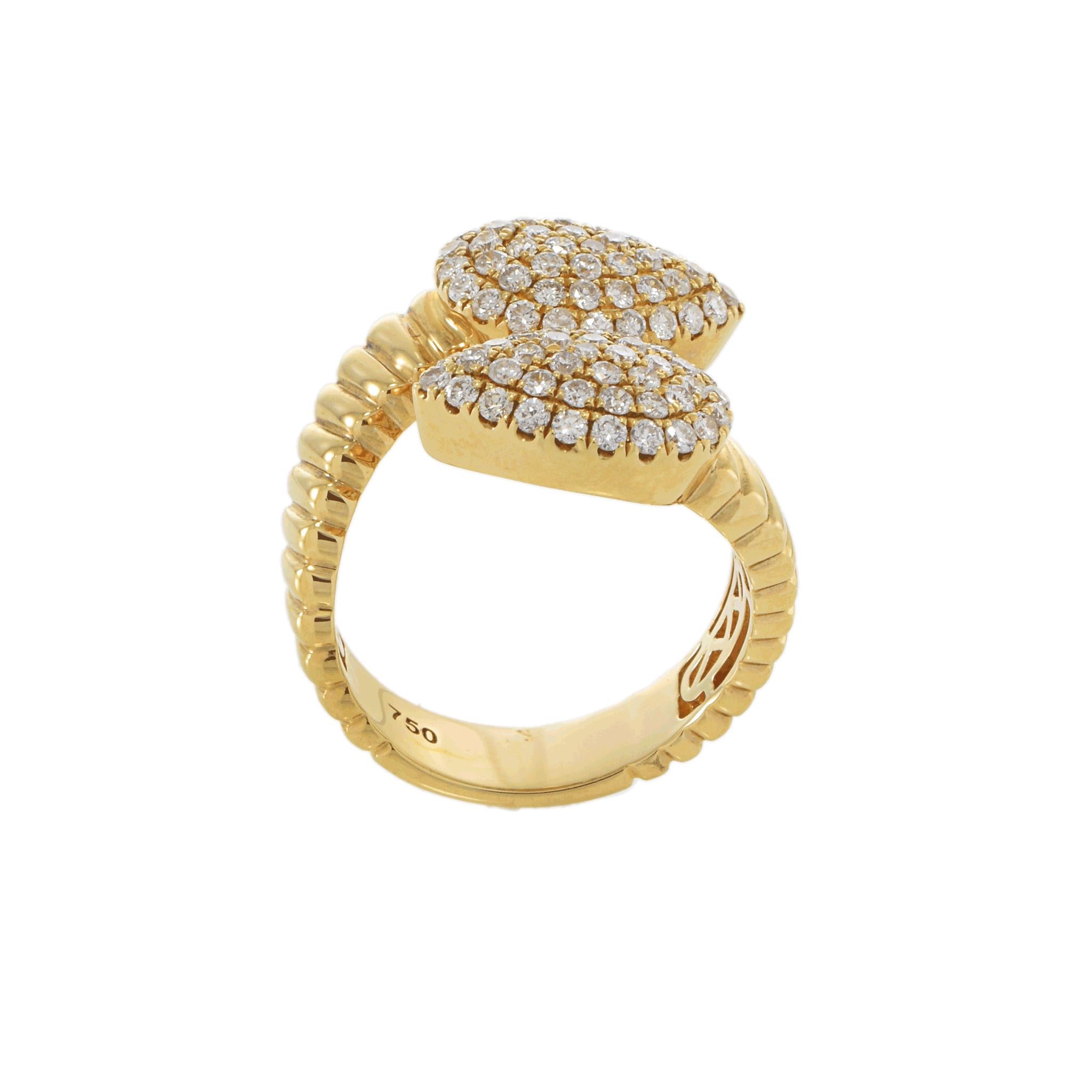 18KT Yellow Gold and Diamond Wrap Ring