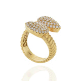 18KT Yellow Gold and Diamond Wrap Ring