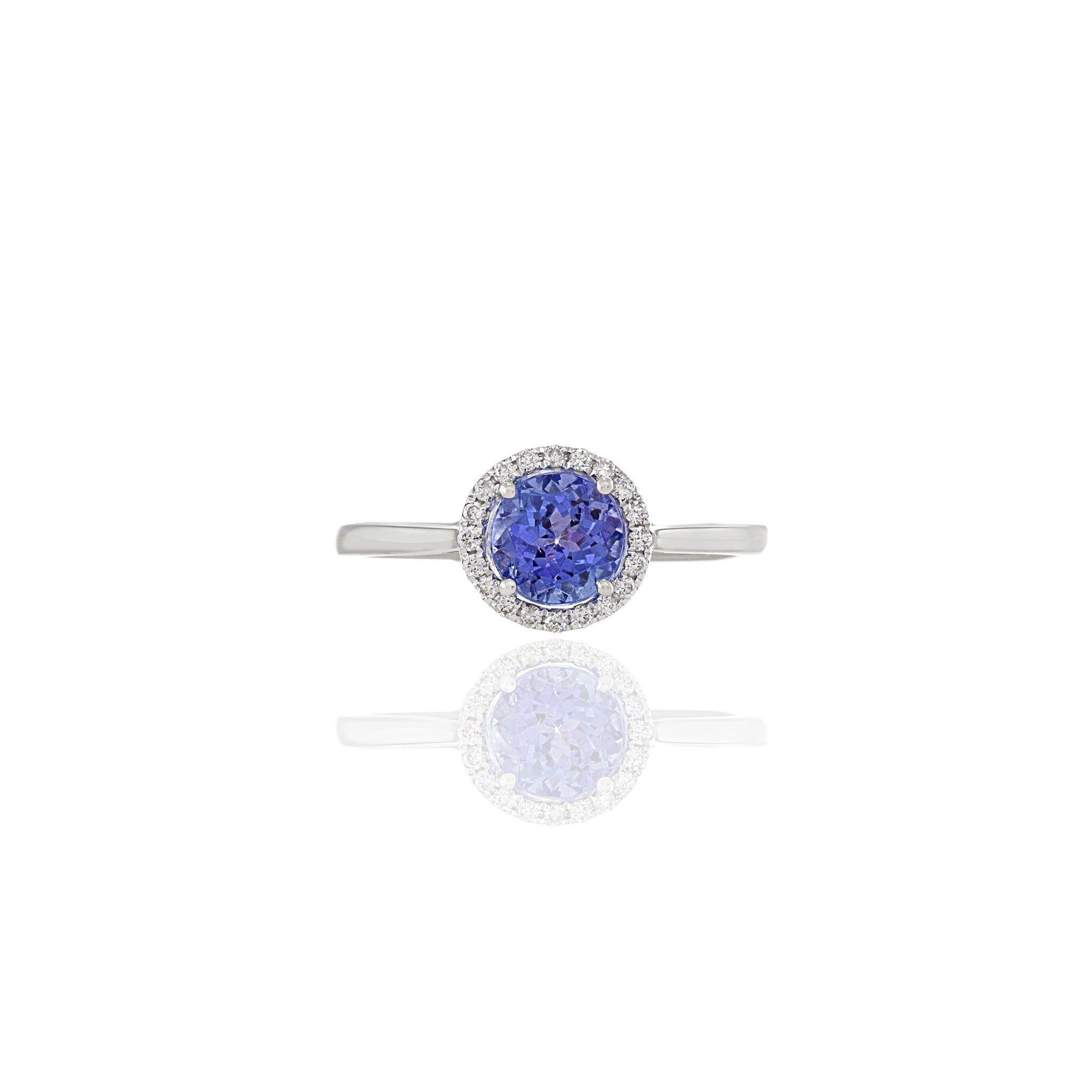 18KT White Gold Tanzanite And Diamond Ring