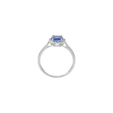 18KT White Gold Tanzanite And Diamond Ring