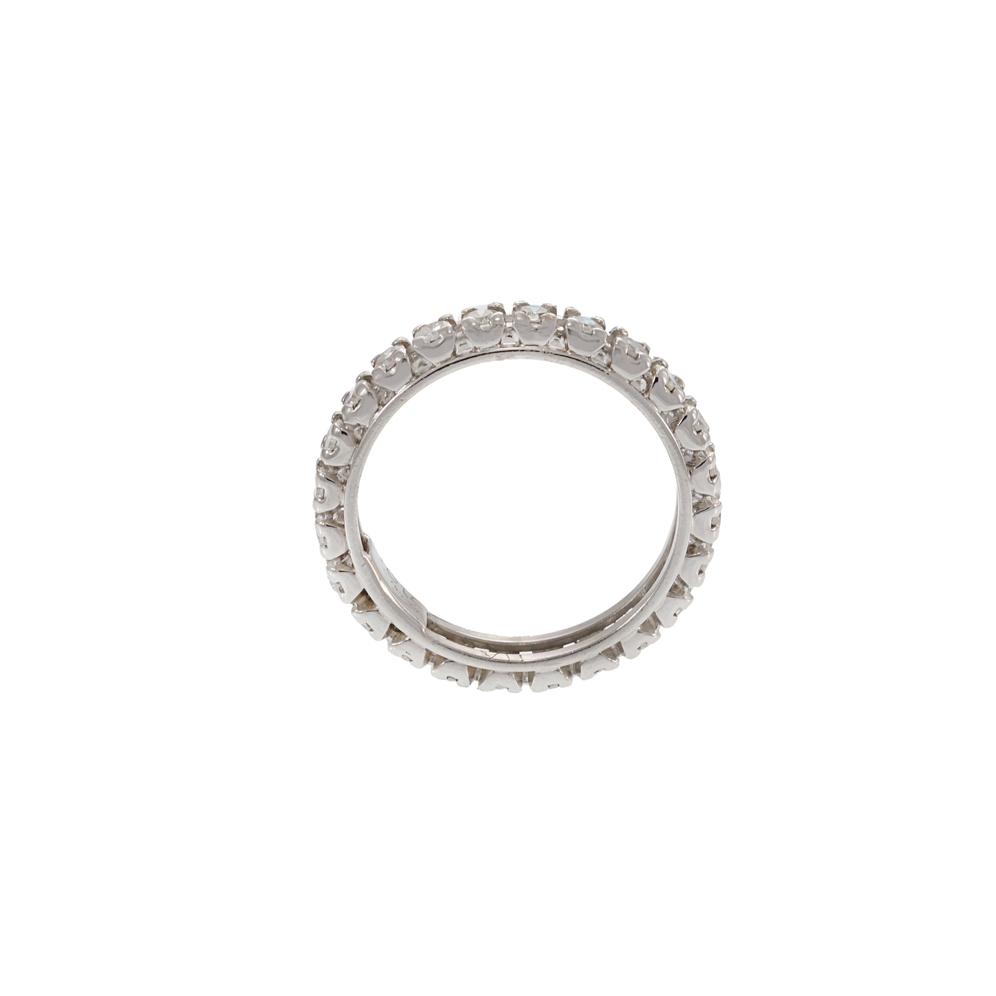 18KT White Gold Art Deco Diamond Eternity Band