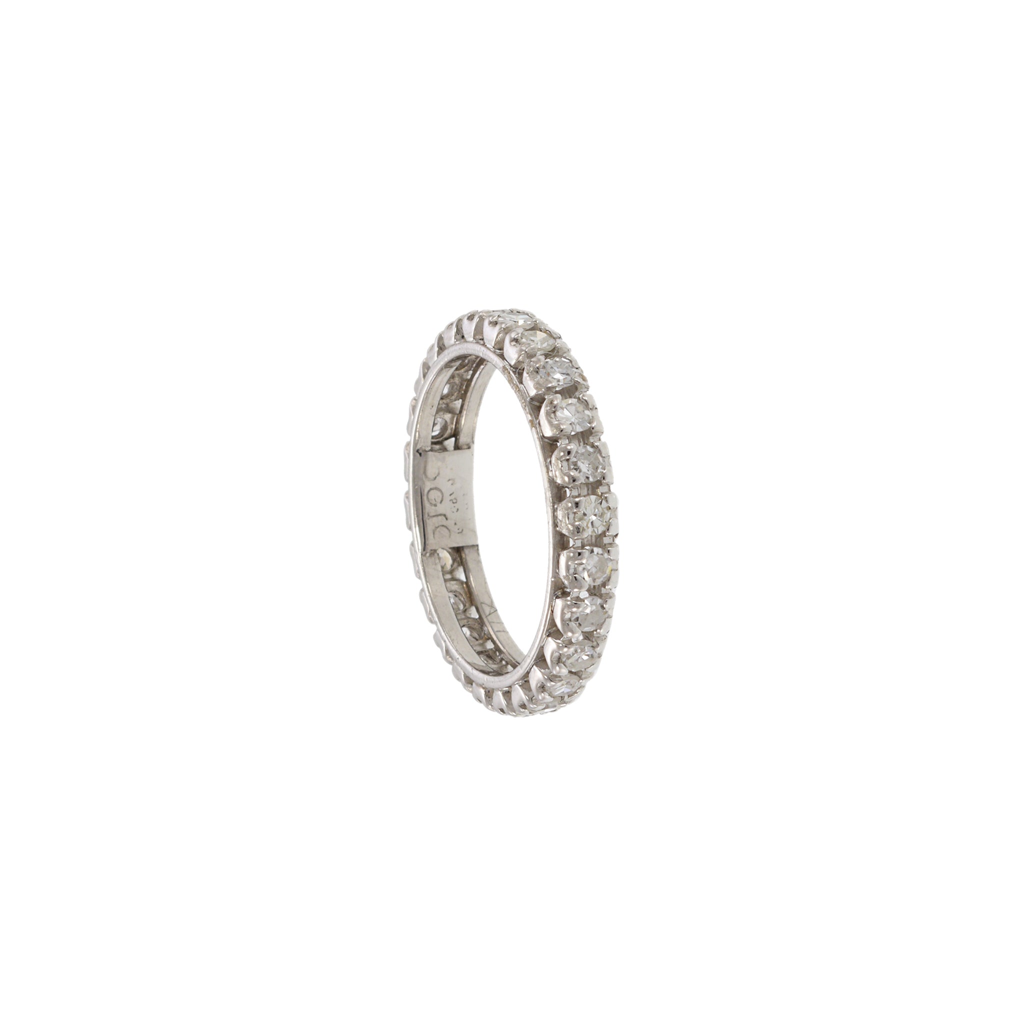 18KT White Gold Art Deco Diamond Eternity Band