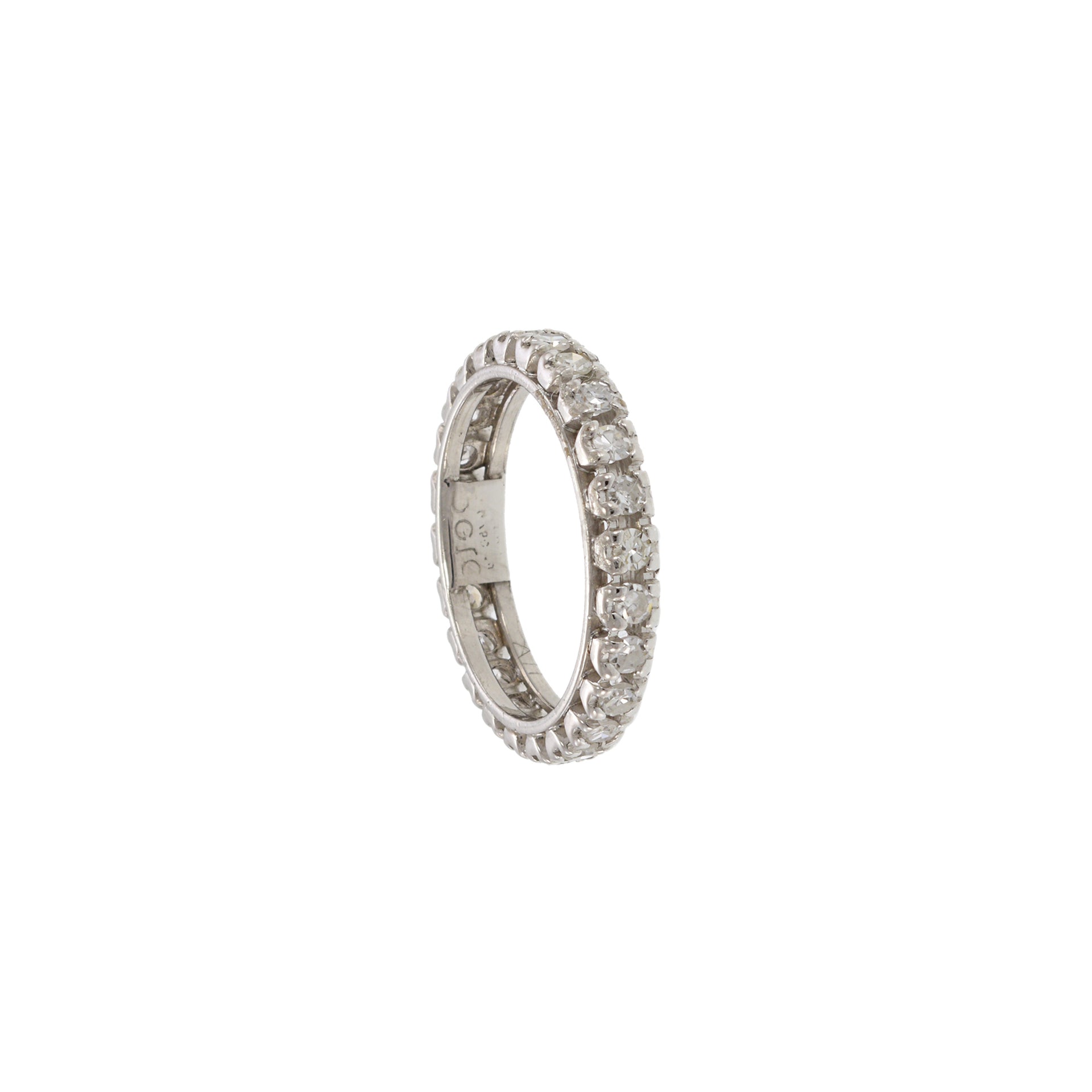 18KT White Gold Art Deco Diamond Eternity Band