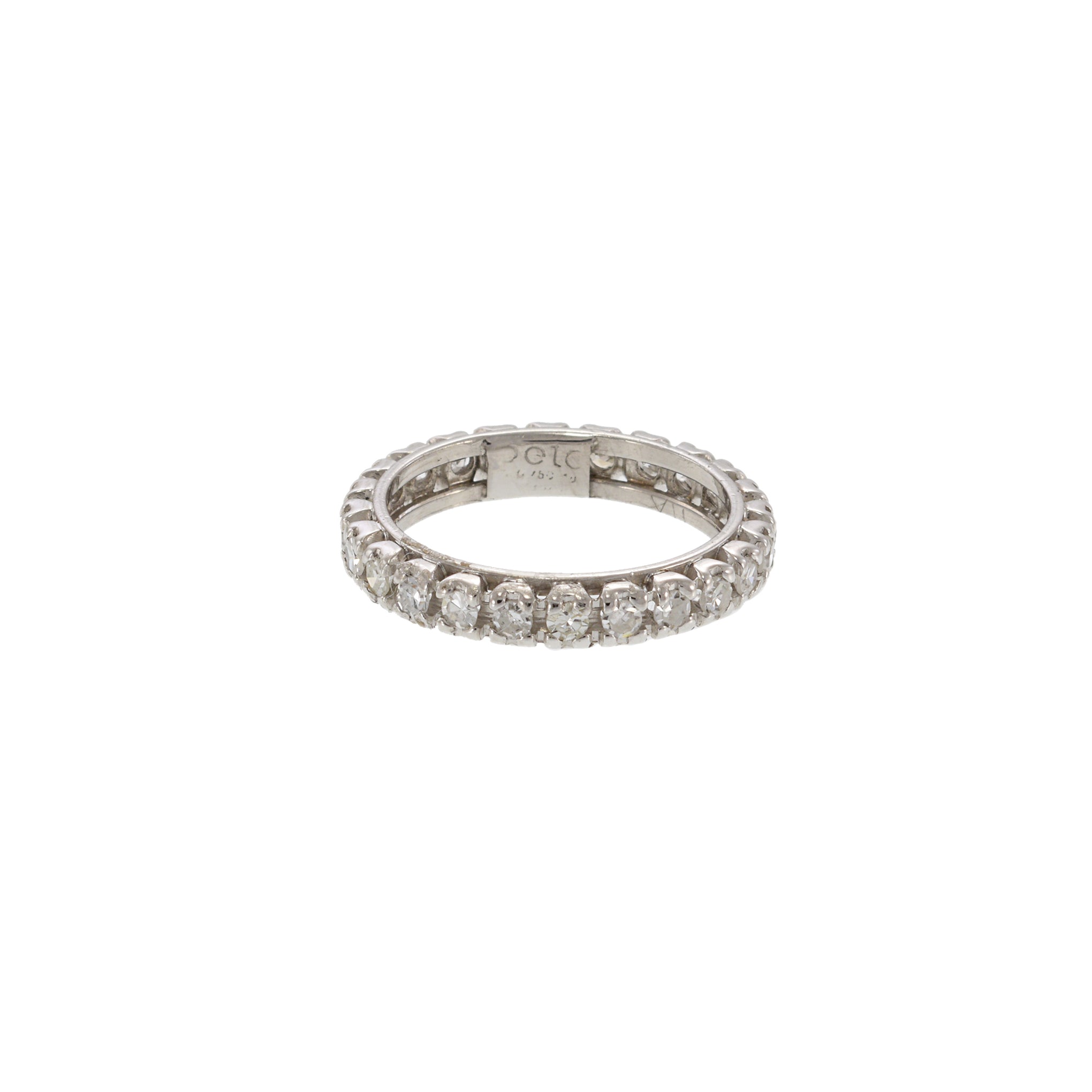 18KT White Gold Art Deco Diamond Eternity Band