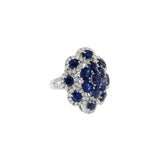 18KT White Gold Sapphire And Diamond Cocktail Ring