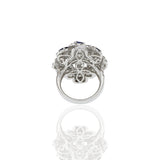 18KT White Gold Sapphire And Diamond Cocktail Ring