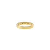 18KT Yellow Gold Princess Cut Diamond and Emerald Ring