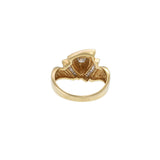 Vintage Retro Era 18KT Yellow Gold Triangular Diamond Ring