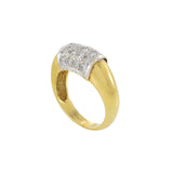 Vintage Circa 1970s 18KT Yellow Gold Diamond Bar Ring