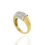 Vintage Circa 1970s 18KT Yellow Gold Diamond Bar Ring