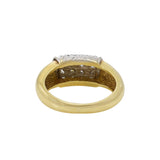 Vintage Circa 1970s 18KT Yellow Gold Diamond Bar Ring