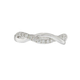 18KT White Gold Braided Diamond Band