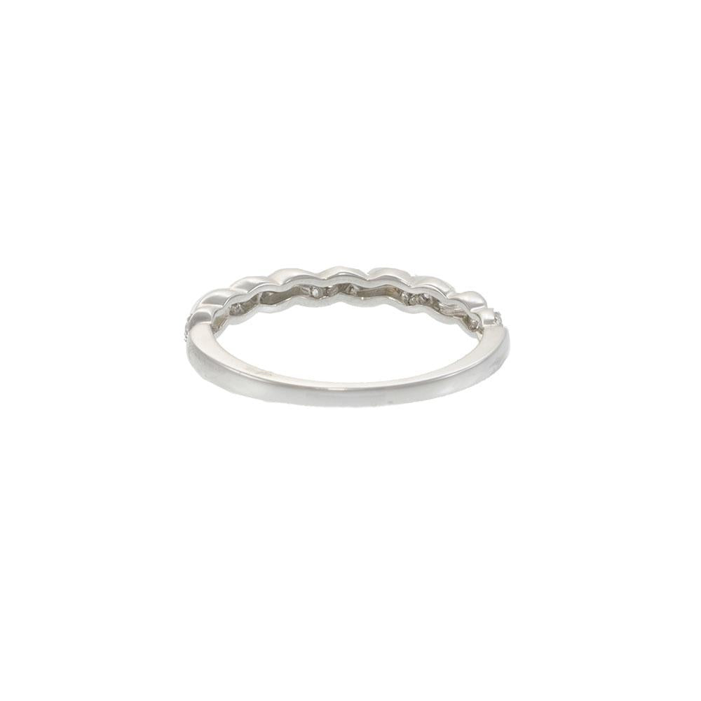 18KT White Gold Diamond Twisted Braid Ring