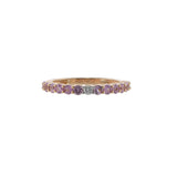18KT Rose Gold Pink Sapphire and Diamond Accent Ring