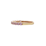 18KT Rose Gold Pink Sapphire and Diamond Accent Ring