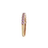 18KT Rose Gold Pink Sapphire and Diamond Accent Ring