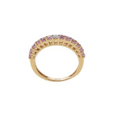 18KT Rose Gold Pink Sapphire and Diamond Accent Ring