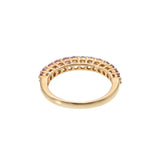 18KT Rose Gold Pink Sapphire and Diamond Accent Ring