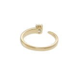18KT Yellow Gold Open Finger Wrap Ring with Oval Diamond