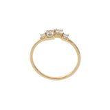 18KT Yellow Gold Graduated Emerald Cut Diamond Ring