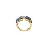 18KT Yellow Gold Sapphire And Diamond Ring