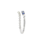 14KT White Gold Diamond and Sapphire Finger Wrap Ring