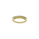 18KT Yellow Gold Ring With Round Cut Emeralds