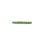 18KT Yellow Gold Round Cut Emerald Band