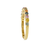 18KT Yellow Gold Multi Color Sapphire Band