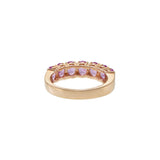 18KT Rose Gold Ring with Oval Pink Sapphires
