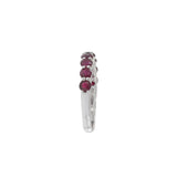 14KT White Gold Round Cut Ruby Prong Set Ring