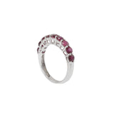 14KT White Gold Round Cut Ruby Prong Set Ring