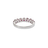 14KT White Gold Round Cut Ruby Prong Set Ring