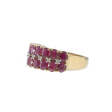 14KT Yellow Gold Ruby & Diamond Ring