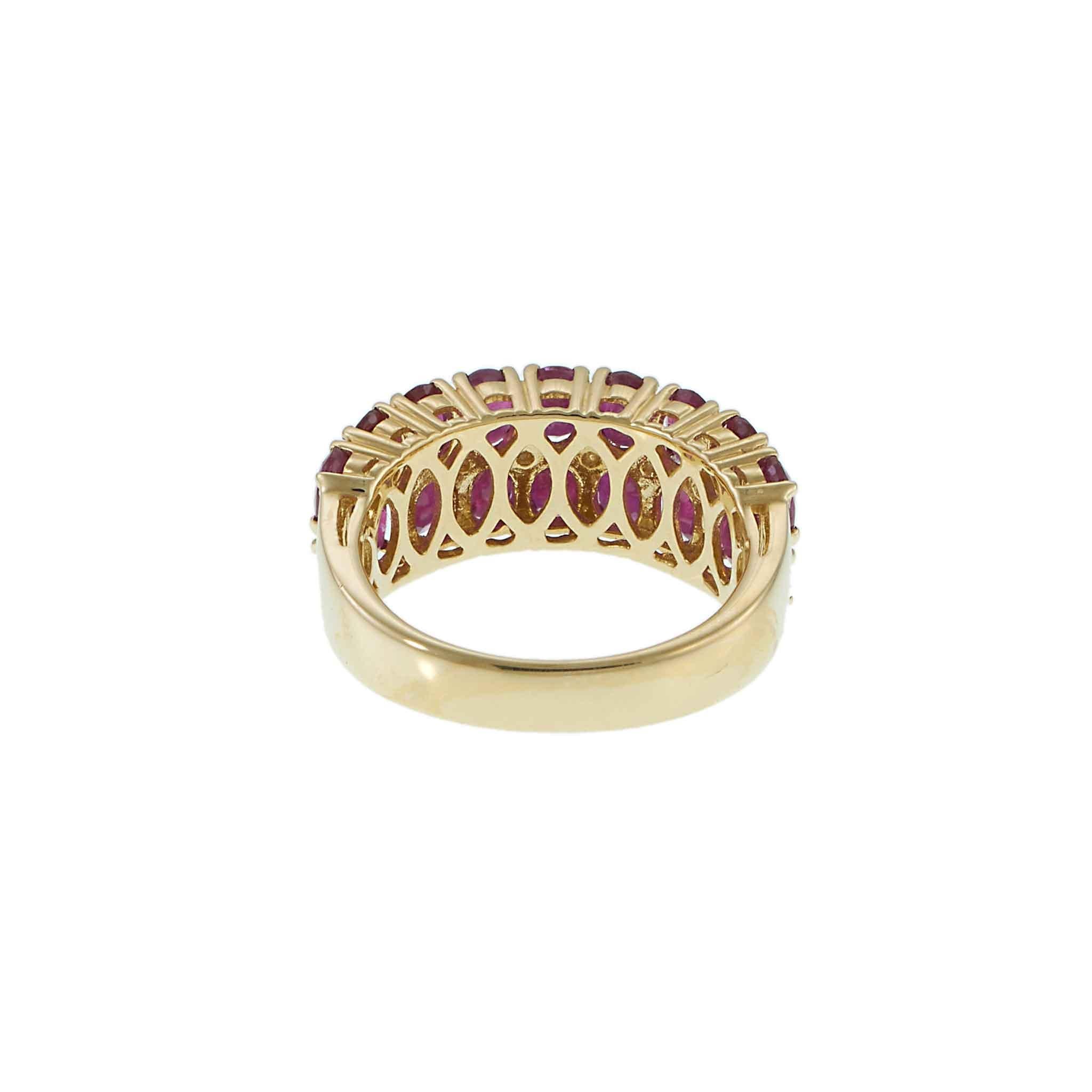 14KT Yellow Gold Ruby & Diamond Ring