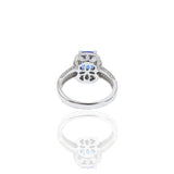 14KT White Gold Tanzanite And Diamond Ring