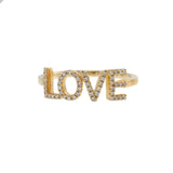 14KT Yellow Gold Diamond “LOVE” Ring