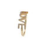 14KT Yellow Gold Diamond “LOVE” Ring