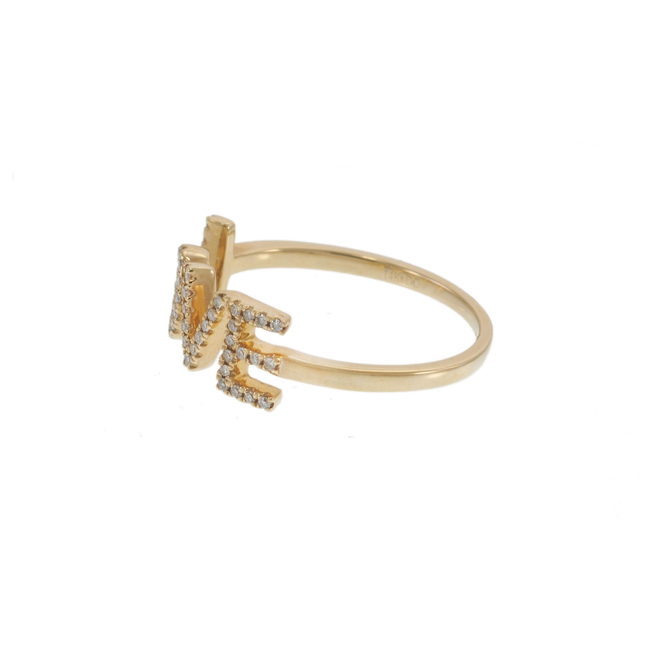 14KT Yellow Gold Diamond “LOVE” Ring