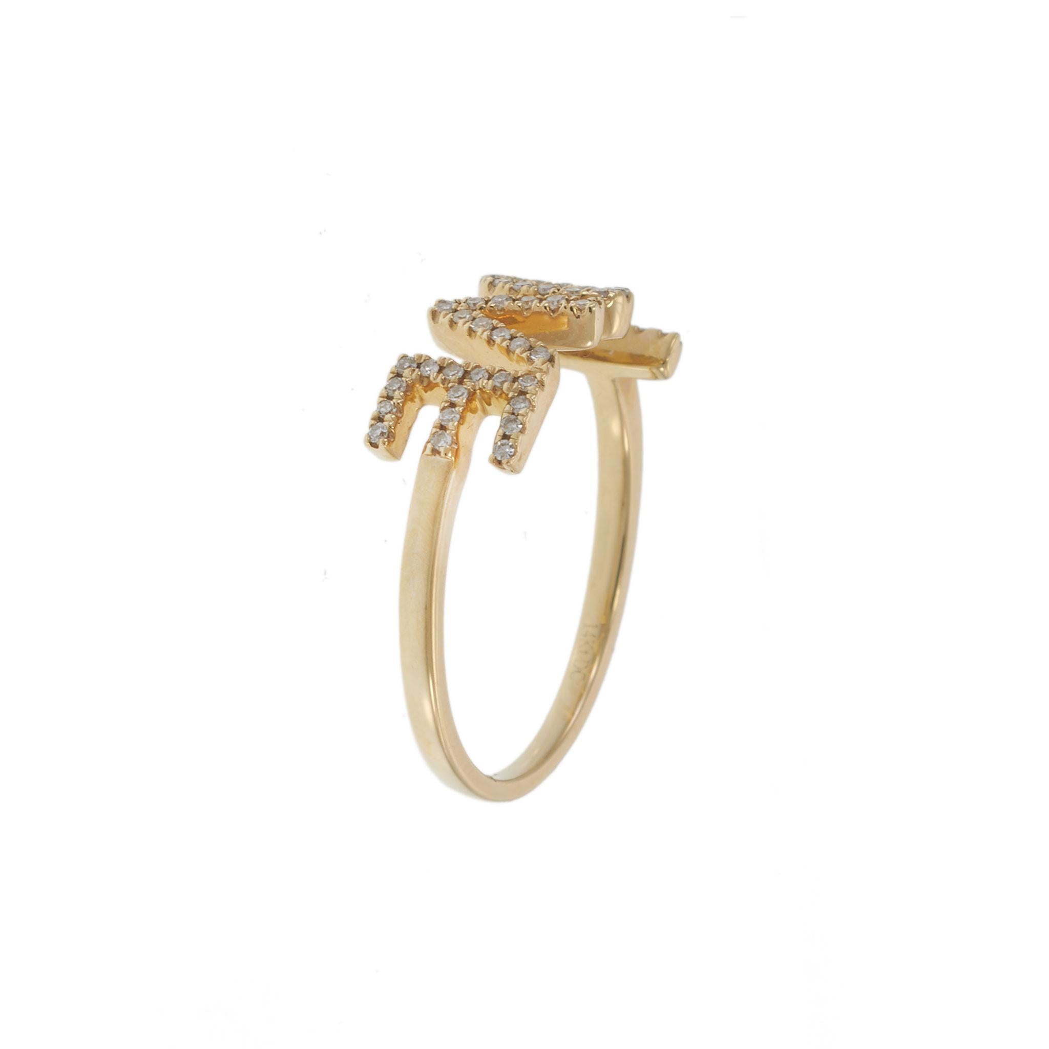 14KT Yellow Gold Diamond “LOVE” Ring