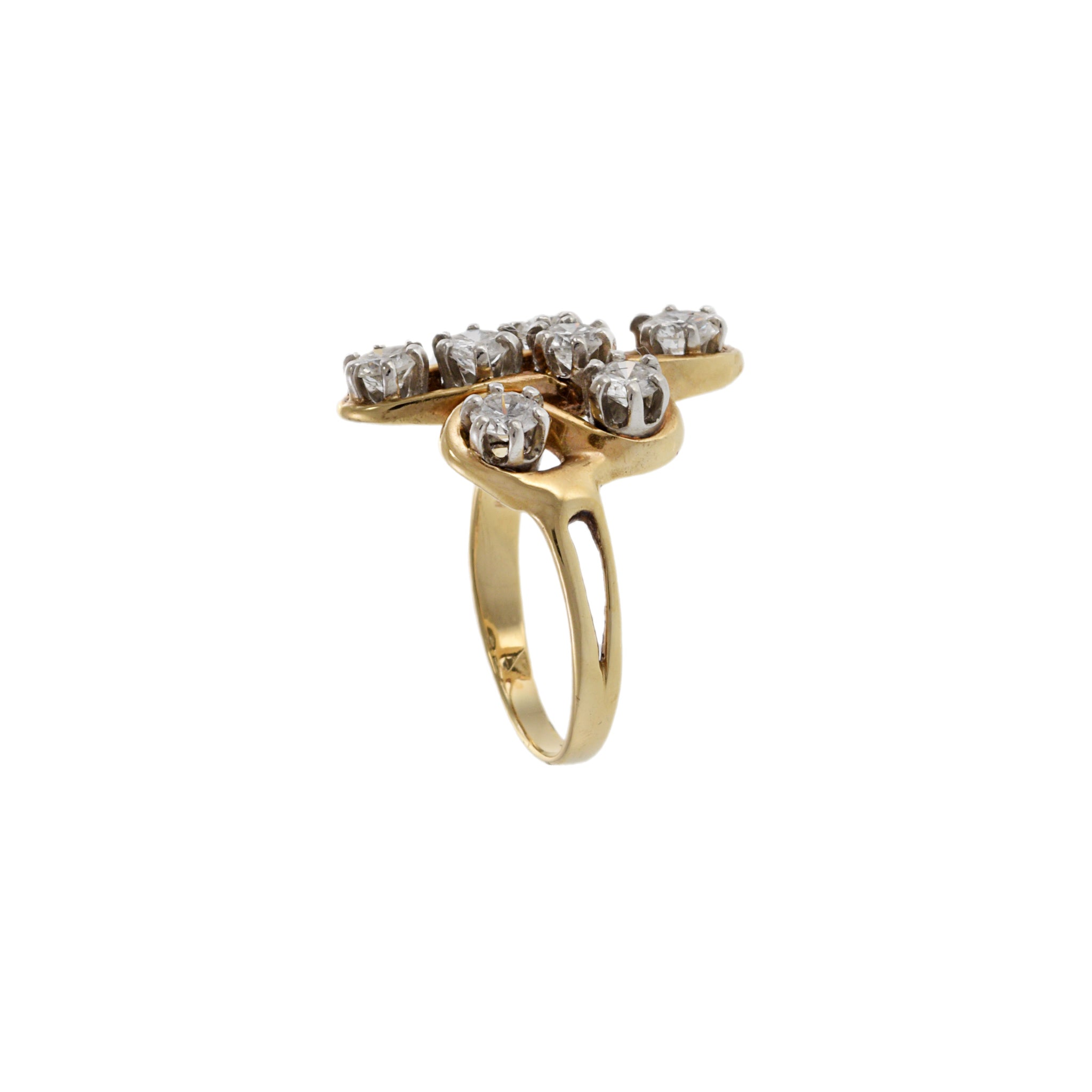 Vintage 14KT Yellow Gold Diamond Ring