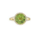 14KT Yellow Gold Peridot and Diamond Ring