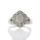 Estate 14KT White Gold Deco Style Diamond Ring